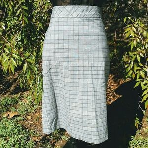 Retro gray pencil skirt